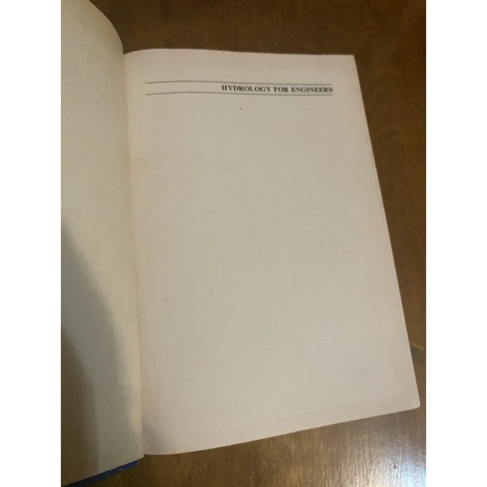 Hydrology for Engineers Hardcover Ray K., Paulhus,‎ Kohler Linsley 2d edition HC